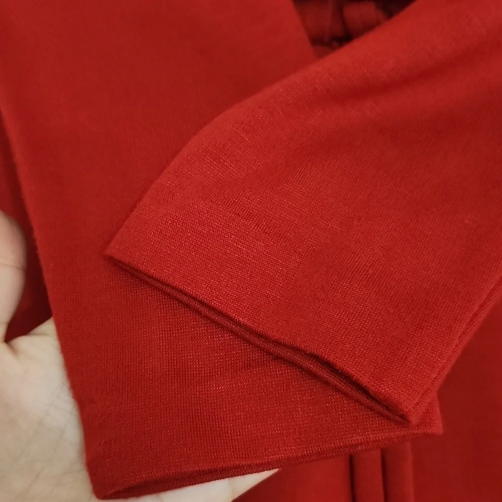 Elegant Red Vintage Dress Career Modest Romance Cottagecore Size 8 Whimsical - Picture 4 of 11